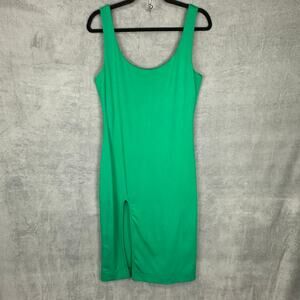 Roserry Dress Womens 8 Green Sleeveless Front Slit Bodycon Stretch Party Sexy